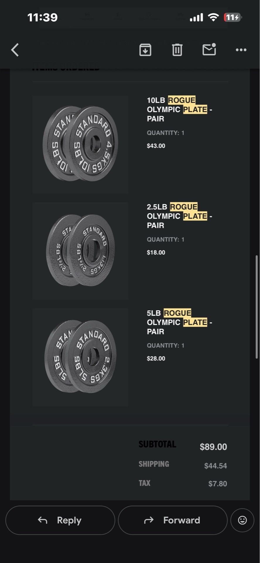 Rogue iron Olympic plates
