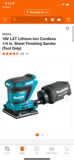 $90 Brand New Makita 1/4 Inch Sheet Finishing Sander Item Number B04556