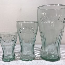 MOVING SALE - Collectible Vintage Green Coca-Cola Glass Set
