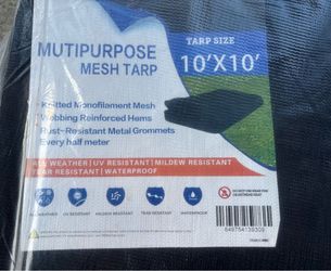 10ft x 10ft Black Mesh Tarp