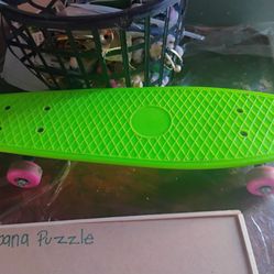 Lime Green Skate Board