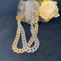 Lab link chains white and yellow 20 inch