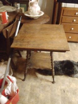 19th century table with the ball feet