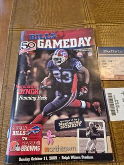 Buffalo Bills versus Cleveland Browns game day program October 11th 2009