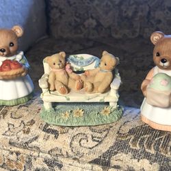 Cherished Teddies And HomCo Bear Figures 