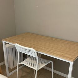 DESK, CHAIR, IKEA LAMP For Sale 