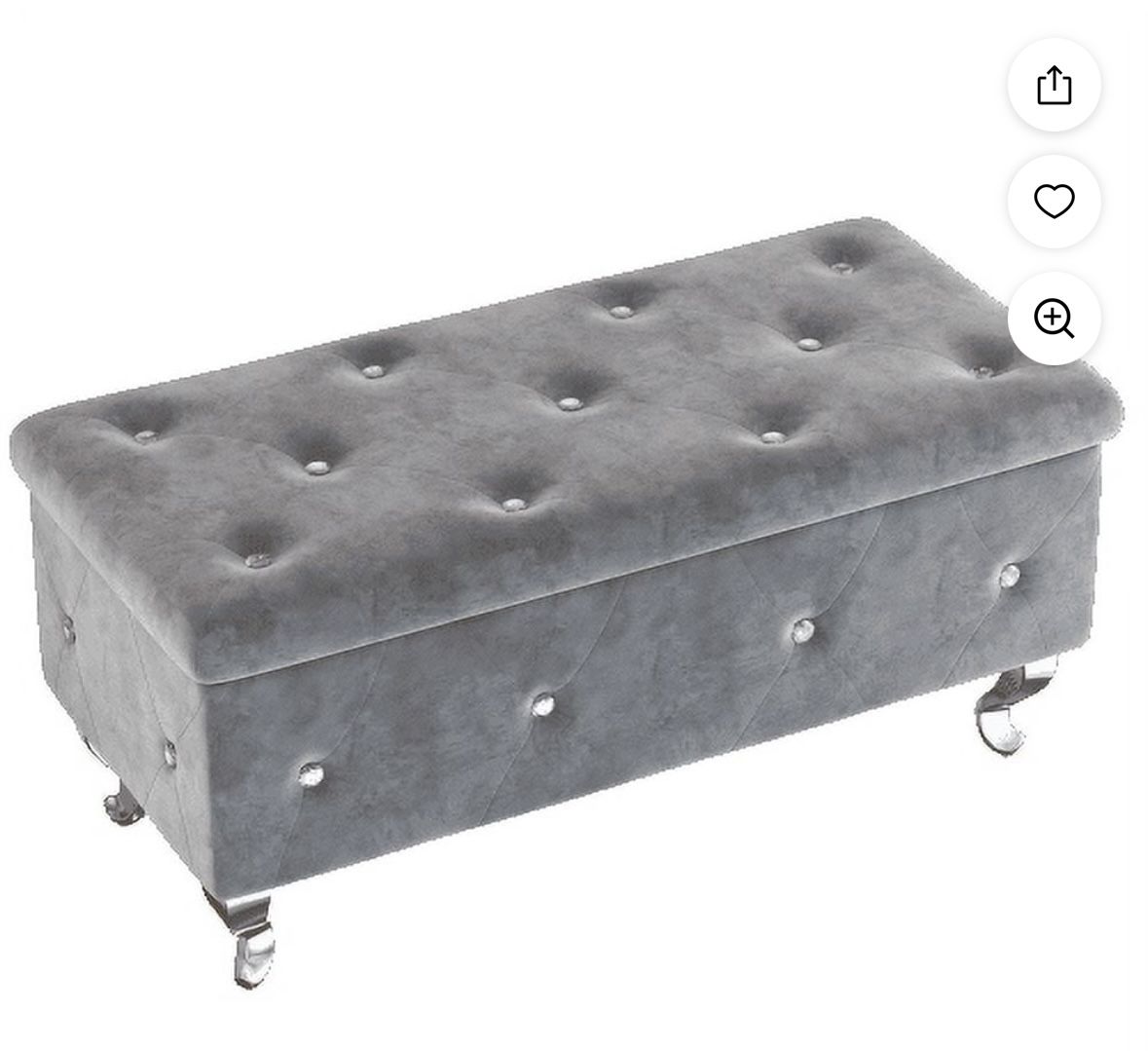 Ottoman Bench With Storage Tufted
