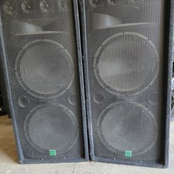 2 Gemini GSM-3250 300W Dual 15" Passive speakers For Home Audio Or Pa System