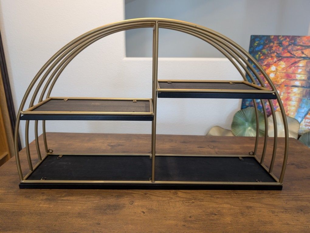 Gold/Black Kitchen Shelf