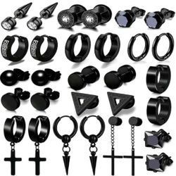 Stylish Black Earring Set - Various Designs