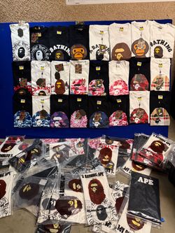 Bape shirt available and single , bulk  or wholesale