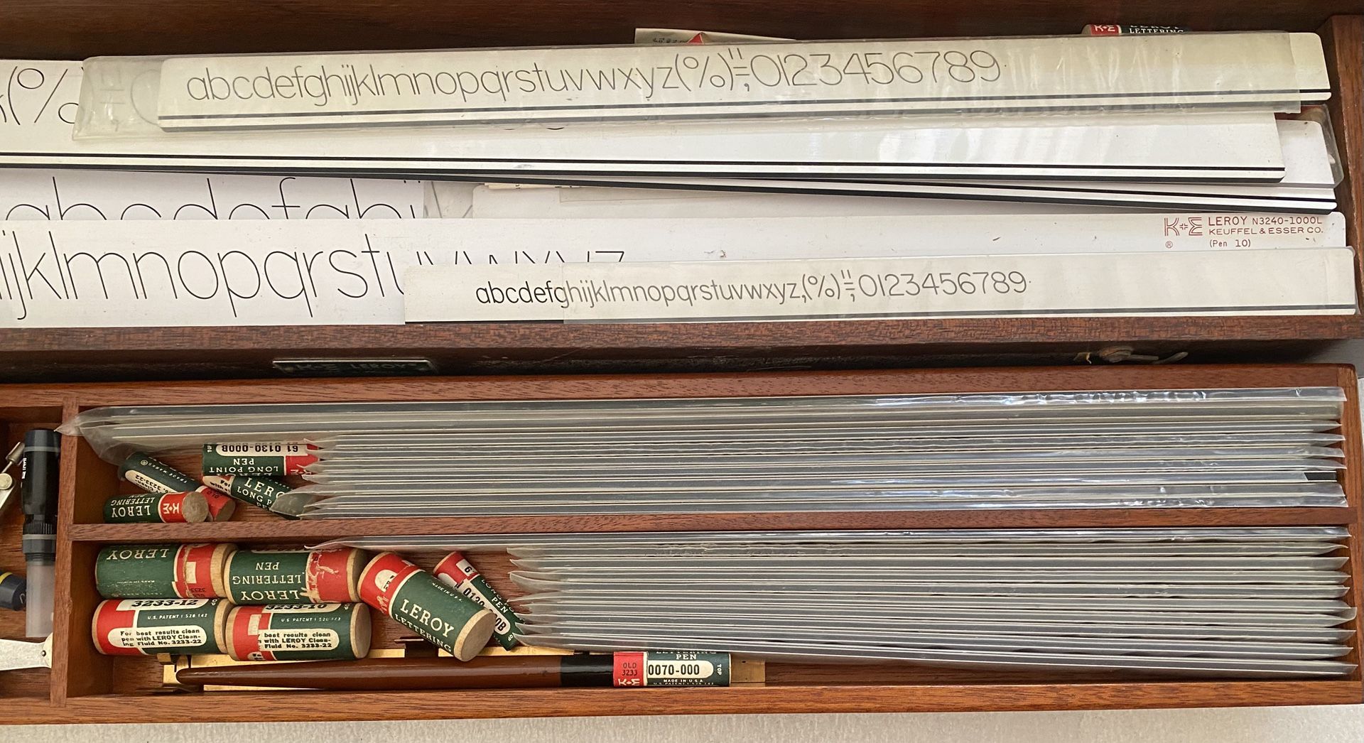 vintage Keuffel & Esser (K&E) Leroy lettering set