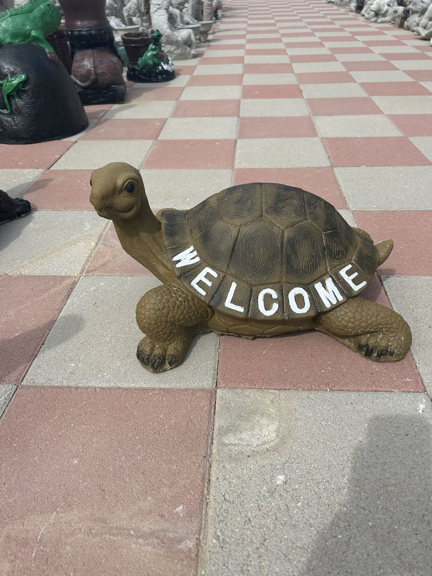 New Welcome Turtle Made Out Of Cement Perfect Gift