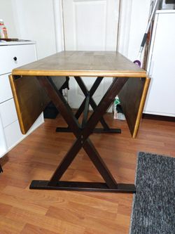 Folding wooden table, vintage table