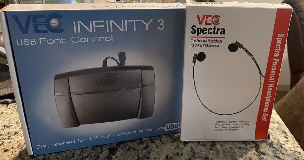 🆕 VEC Infinity USB Foot Pedal + Spectra Headset – $30 (Firm)