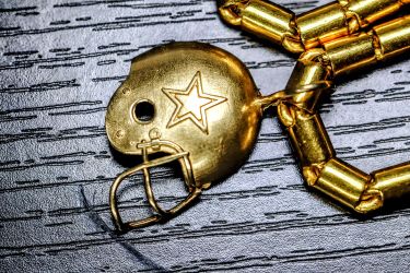 Vintage 14k Gold Football Helmet Pendant 