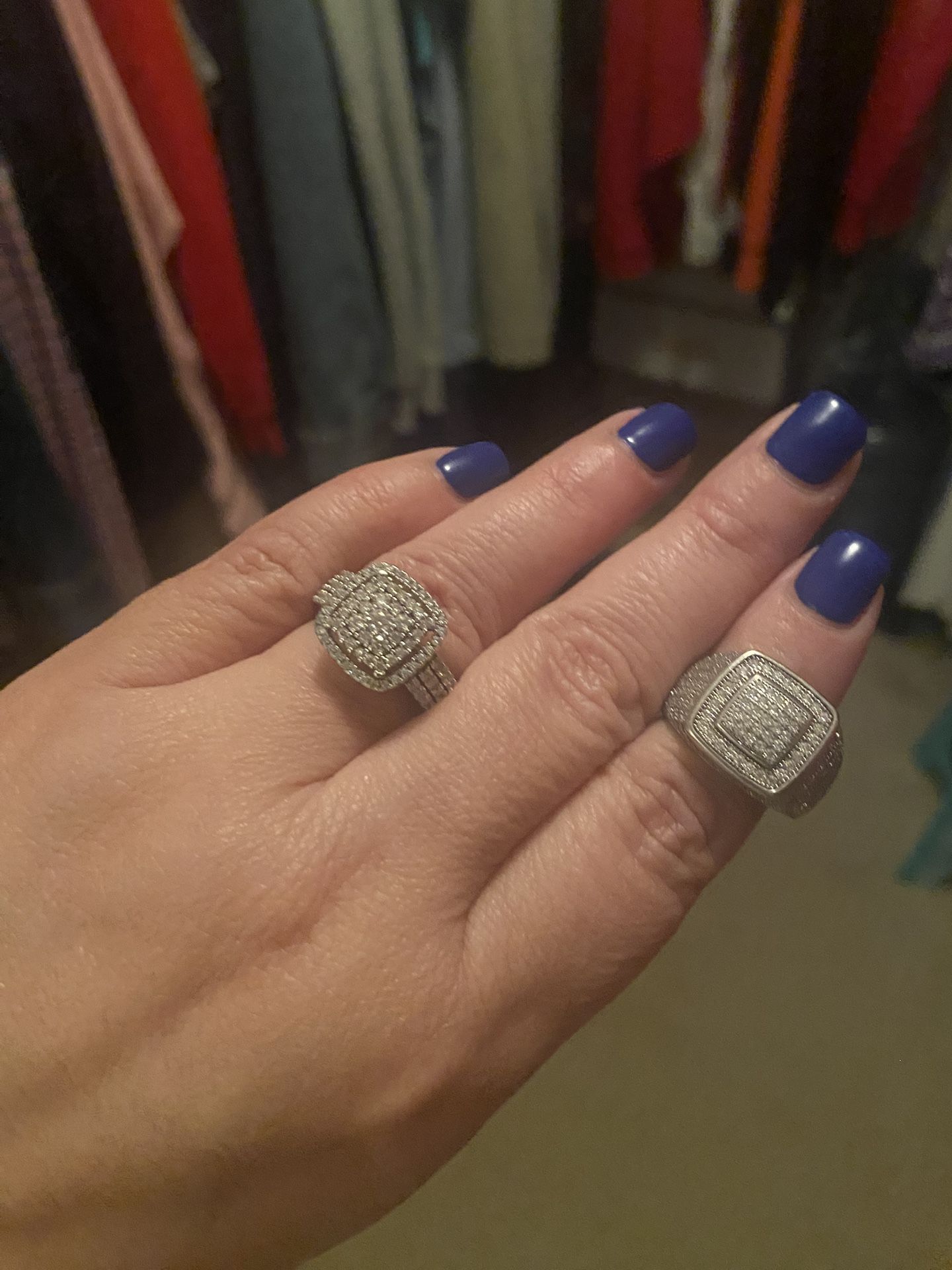 2RINGS STERLING SILVER MEN /WOMAN SIZE 8 Both FOR 150