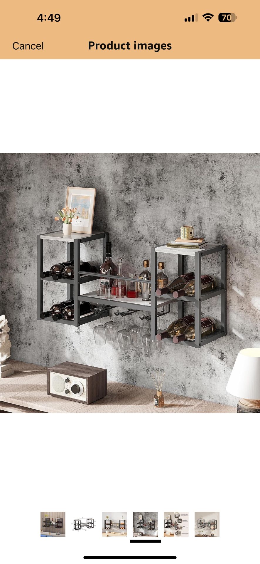 Industrial Grey And Black Hanging Bar