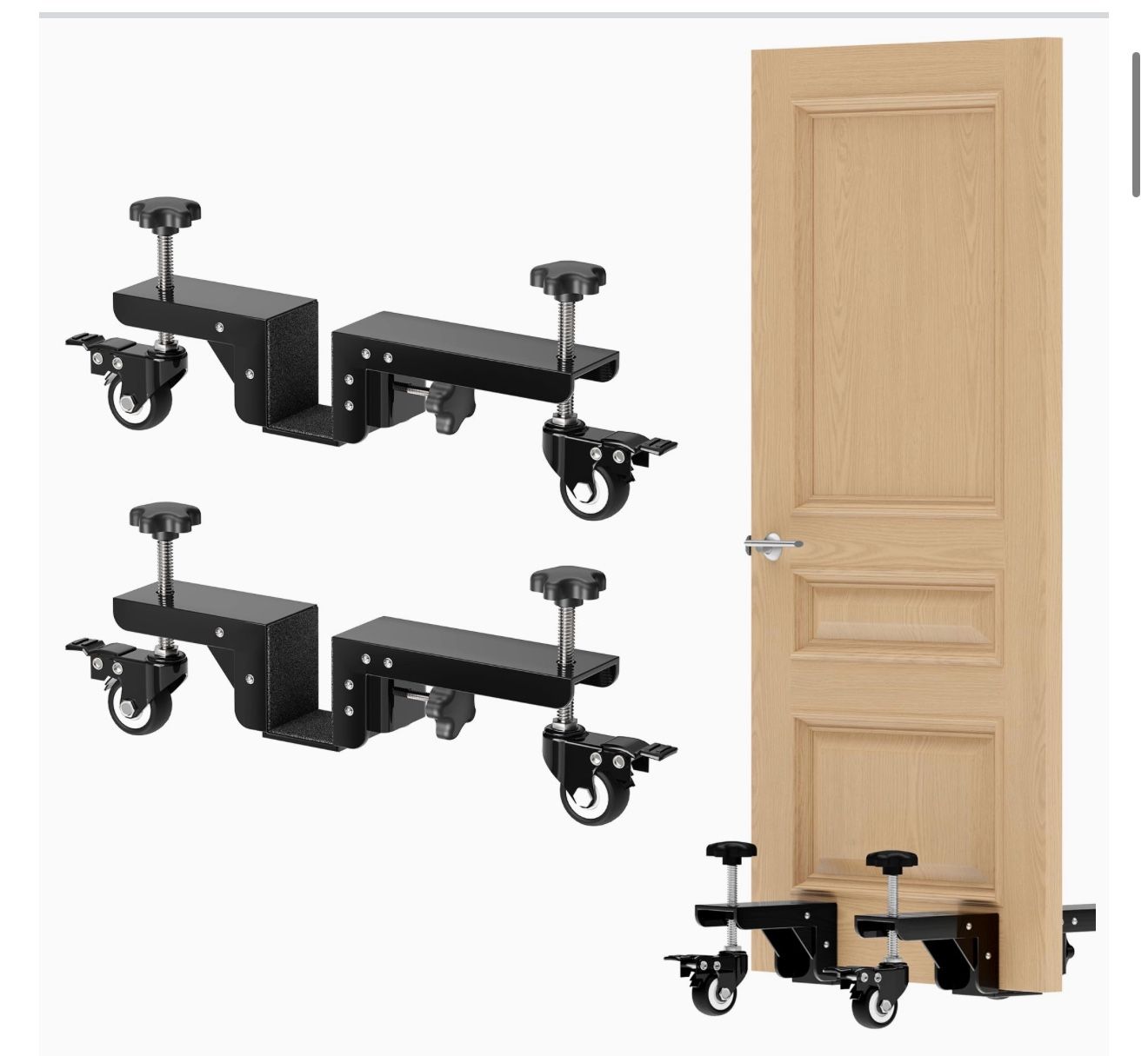 Menolana 2Pcs Heavy Duty Door Board Dolly Door Installation Kit With Rotating Wheels For 1 To 2 3 8 Pre Hung Barn Doors Front Doors 779757d1 De7c 4c37 Bc32 4277f4dba735.9784adef1c9d5c3e5fe45435f1ee08f2