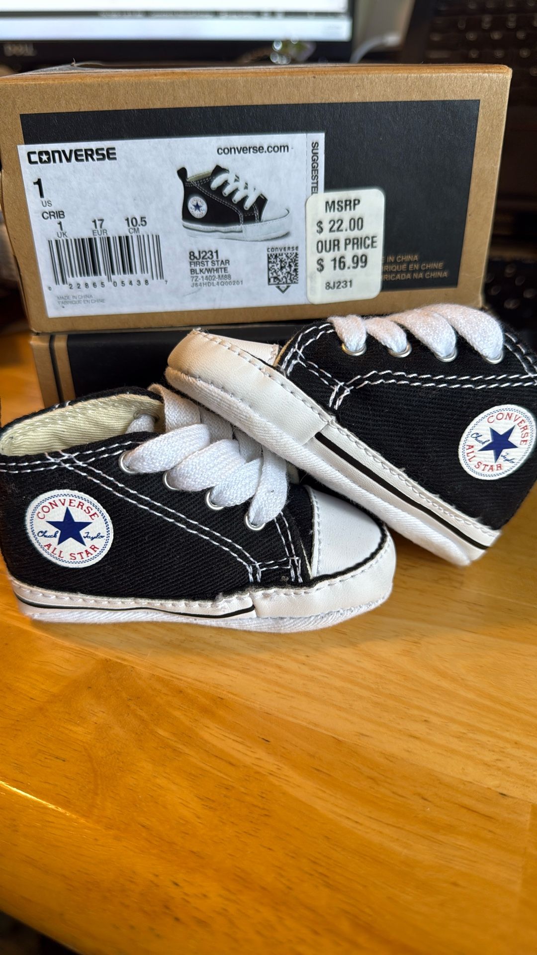 NIB Baby Converse (size1)
