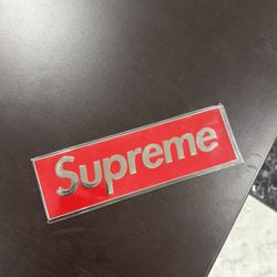 Supreme Box Logo Car Emblem Red