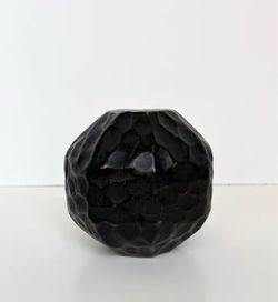 5.5” Black Wooden Ball Home Accent Decor