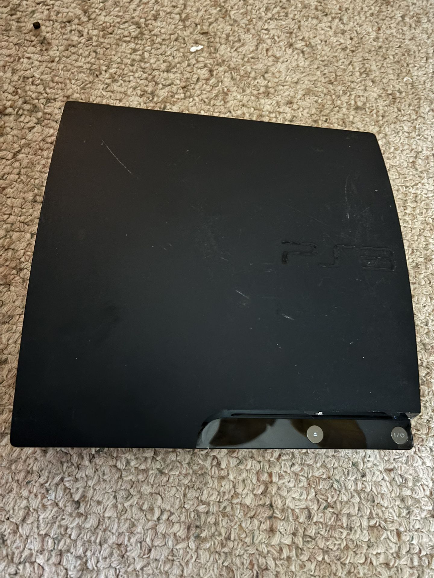 Sony PlayStation 3 PS3 Slim CECH-2001A Black Console Only UNTESTED For Parts/repair