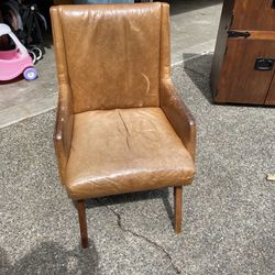Leather Accent Chair 