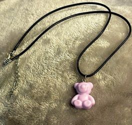 Purple Gummy Bear Adjustable Necklace