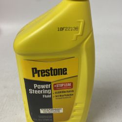 Prestone Power Steering Fluid Plus Stop Leak 32 Oz 50,000 Mile Life