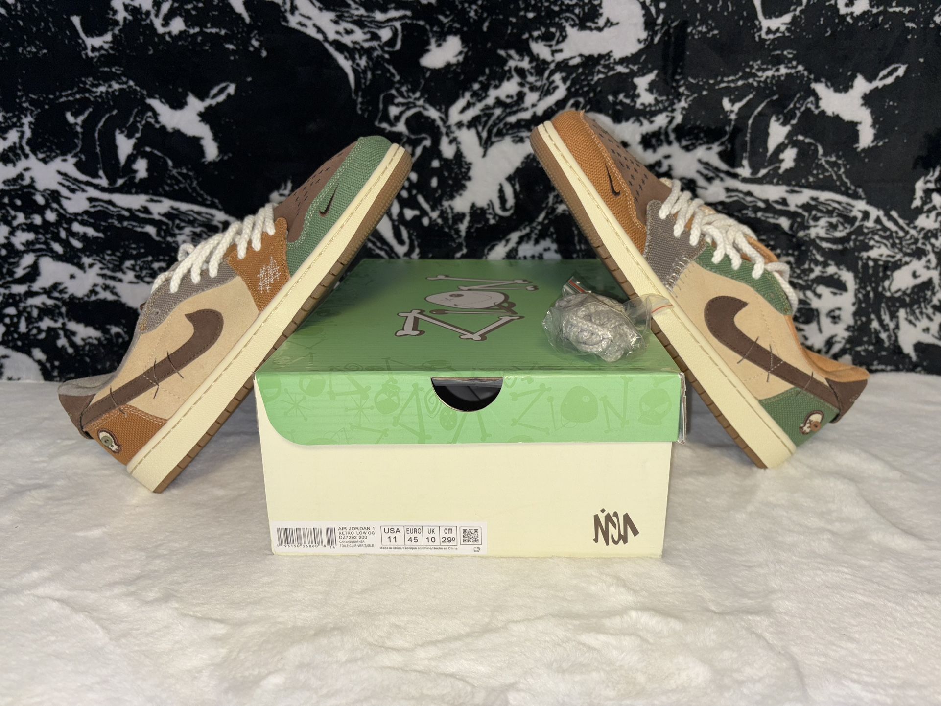 NEW Size 11 Men Jordan 1 Retro Low Zion Williamson Voodoo DZ7292-200