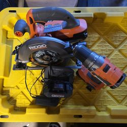 Rigid Subcompact Drill And Circular Saw
