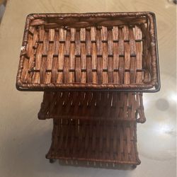 Wicker Wine Stand
