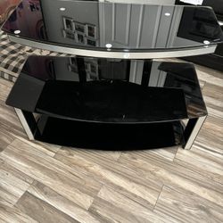 Black Glass Tv Stand 