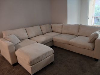 New 99x99 sectional beige free delivery