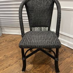 Stylish Black Wicker Bistro/Dining Chairs 