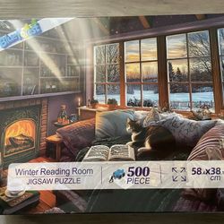 Puzzle 500 Puzzle Winter Reading Room 