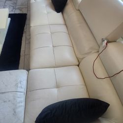 Off White Leash Section Sofa