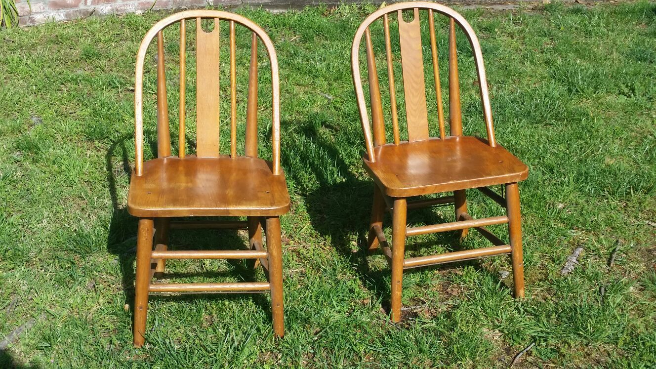 Antique vintage military chairs USMD Marietta Chair Company 1944