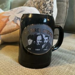 Three Stooges large Mug Or Coffee cup Black & Grey