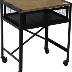 Decor Therapy Tilton One Drawer Side Accent Table, Black