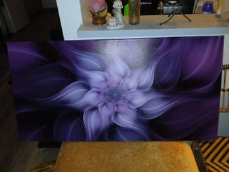 Purple and violet absract flower artwork