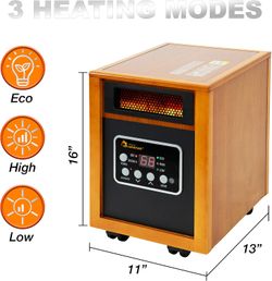 Heater - Dr Infrared Heater DR-968 Portable Space Heater, 1500-Watt