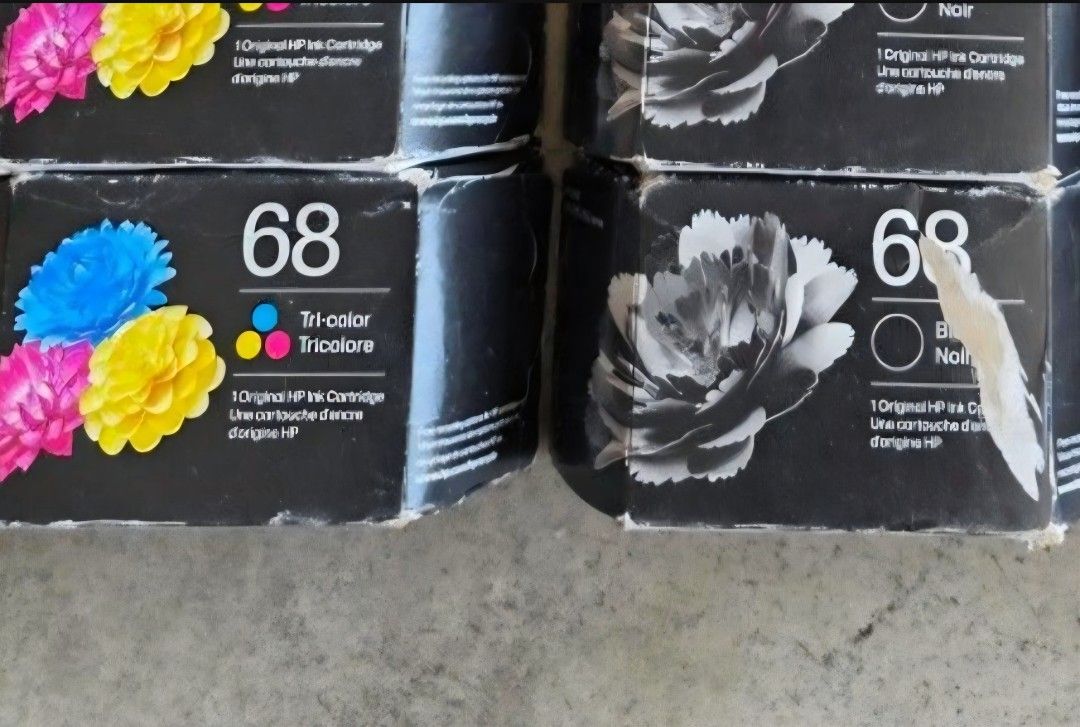 New 68 68xl Ink Cartridges Black & Tri Color For Hp Printer Cartridge 