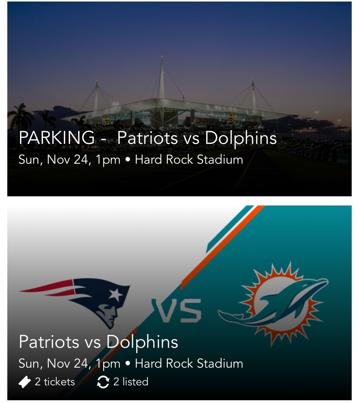 MIA Dolphins Vs NE