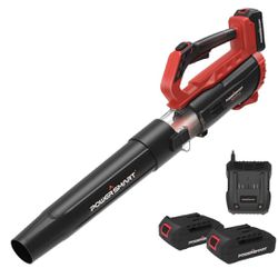 PowerSmart 20V Cordless Leaf Blower, Blowers for Lawn Care, Snow Blowing & Yard Cleaning