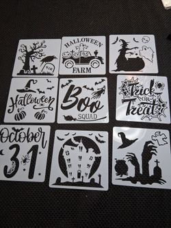 Halloween  stencils  $1 each OR all 9 for $7