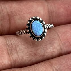 Opal Sterling Silver 925 Ring Size 6