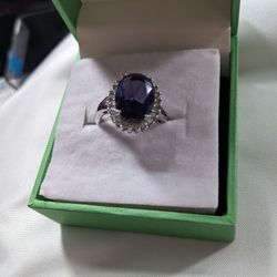 Silver Ring With Amethyst
