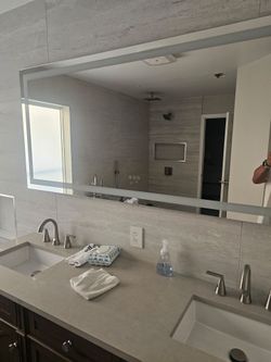 Frameless led vanity mirror